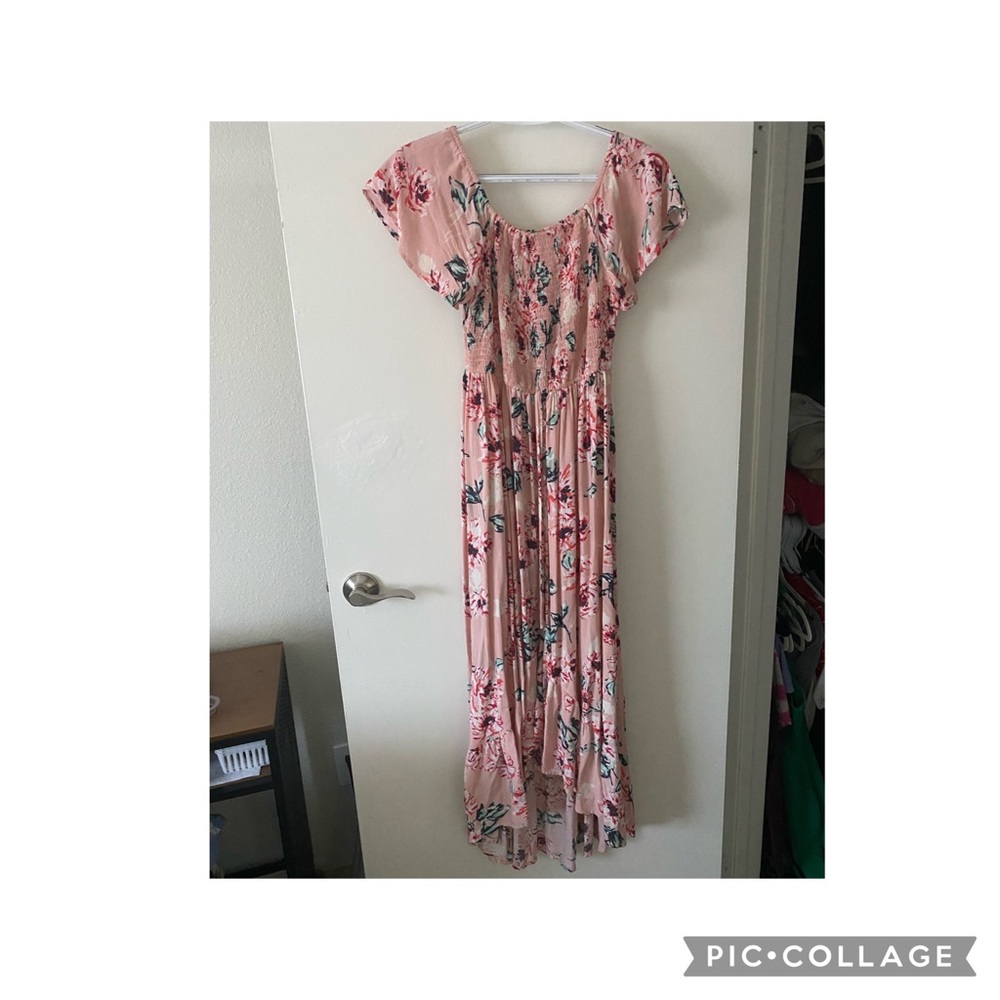Pink Floral Midi Sundress
